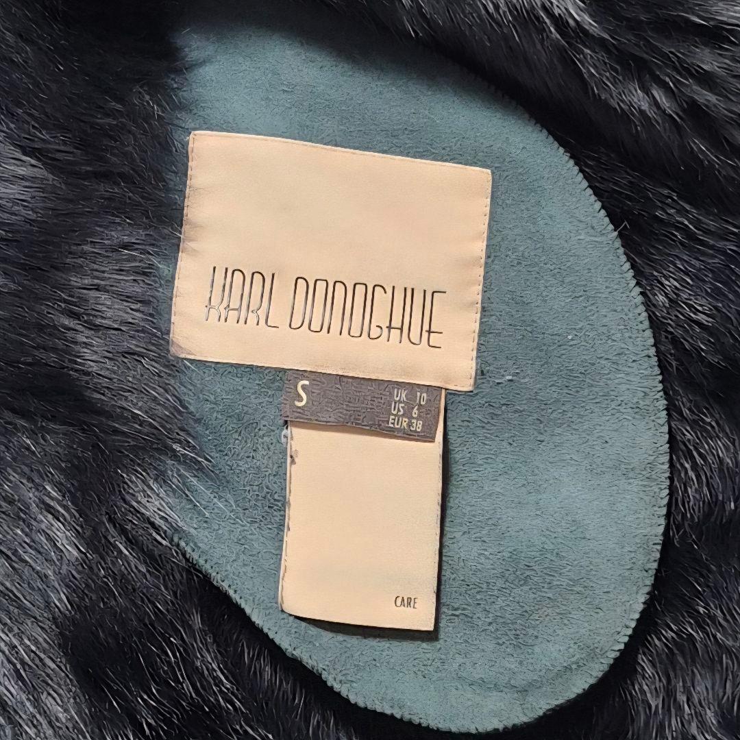 【美品】カールドノヒュー 毛皮 ムートンベスト 黒 S