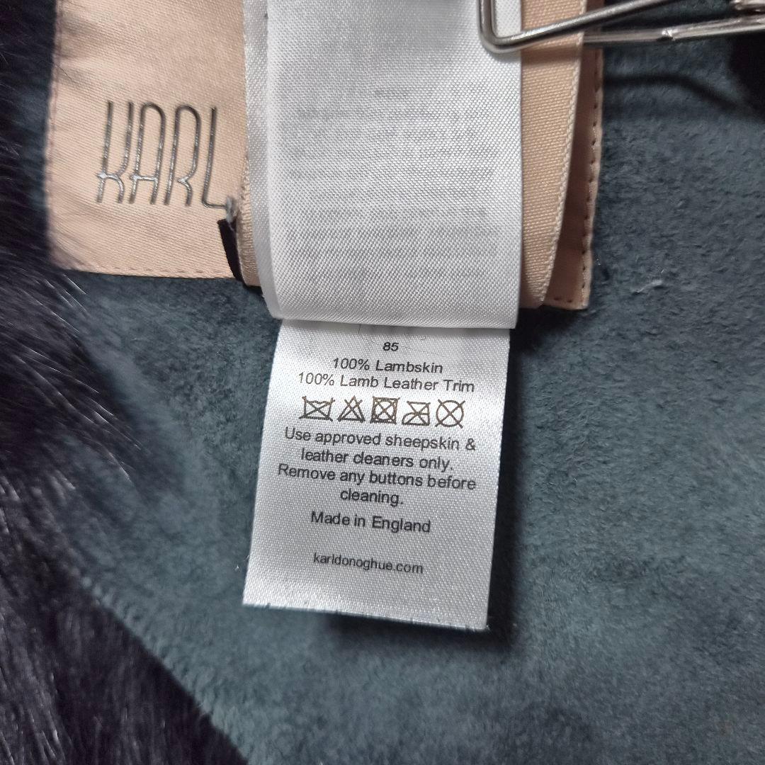 【美品】カールドノヒュー 毛皮 ムートンベスト 黒 S