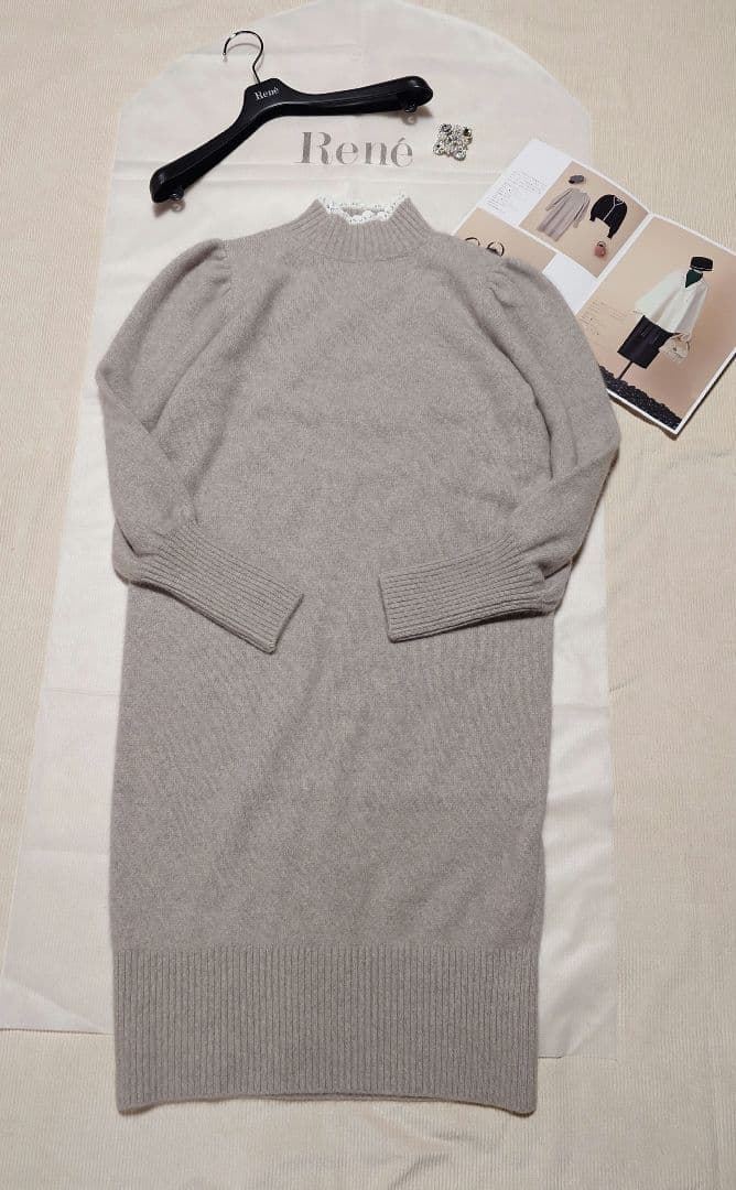 ご予約品ですRene ❁ ルネ ラクーンWool Knit Dress 34