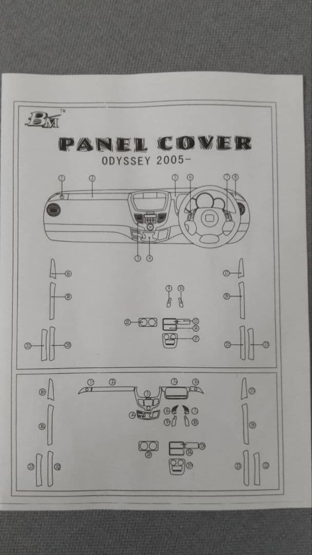 オデッセイ rb1 パネルカバー
