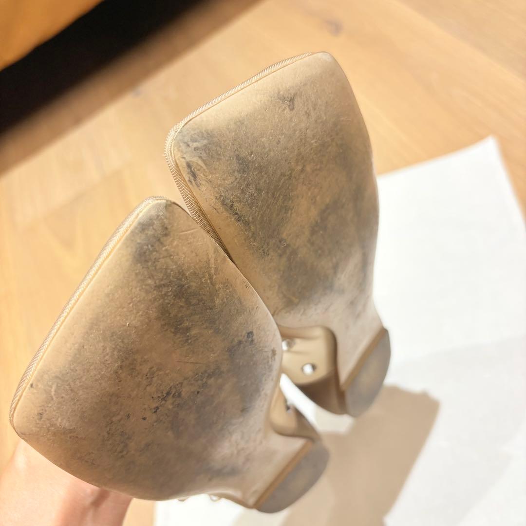 【美品】PIPPICHIC ビジュー フラットシューズ スクエアパンプス 36