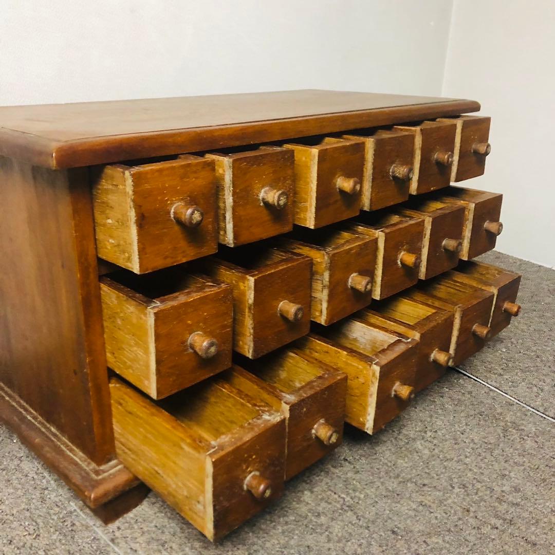 E69骨董品✨薬箪笥 アンティーク骨董 ビンテージ キャビネット 薬箱