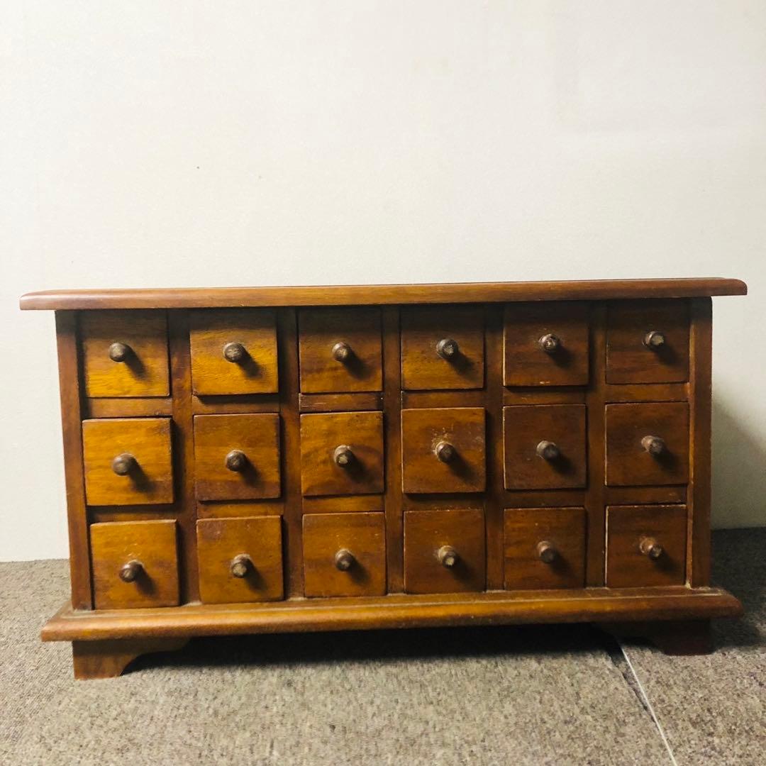 E69骨董品✨薬箪笥 アンティーク骨董 ビンテージ キャビネット 薬箱