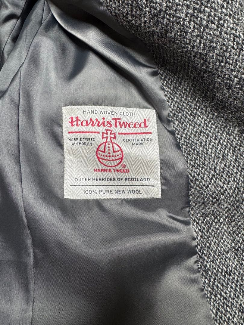 ハリスツイード　チェスターコート　L