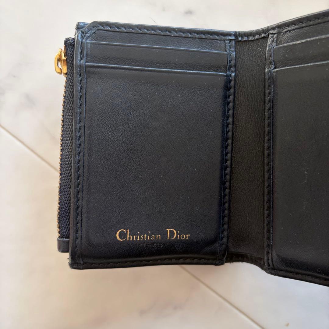 Christian Dior 三つ折り財布 トロッター サドル