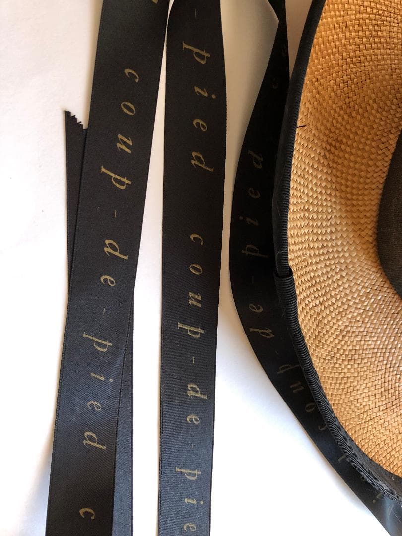 クー・ドゥ・ピエ　coup de pied　ロマンティックな麦わら帽子　犬柄