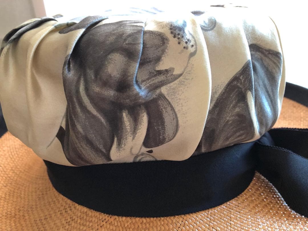 クー・ドゥ・ピエ　coup de pied　ロマンティックな麦わら帽子　犬柄