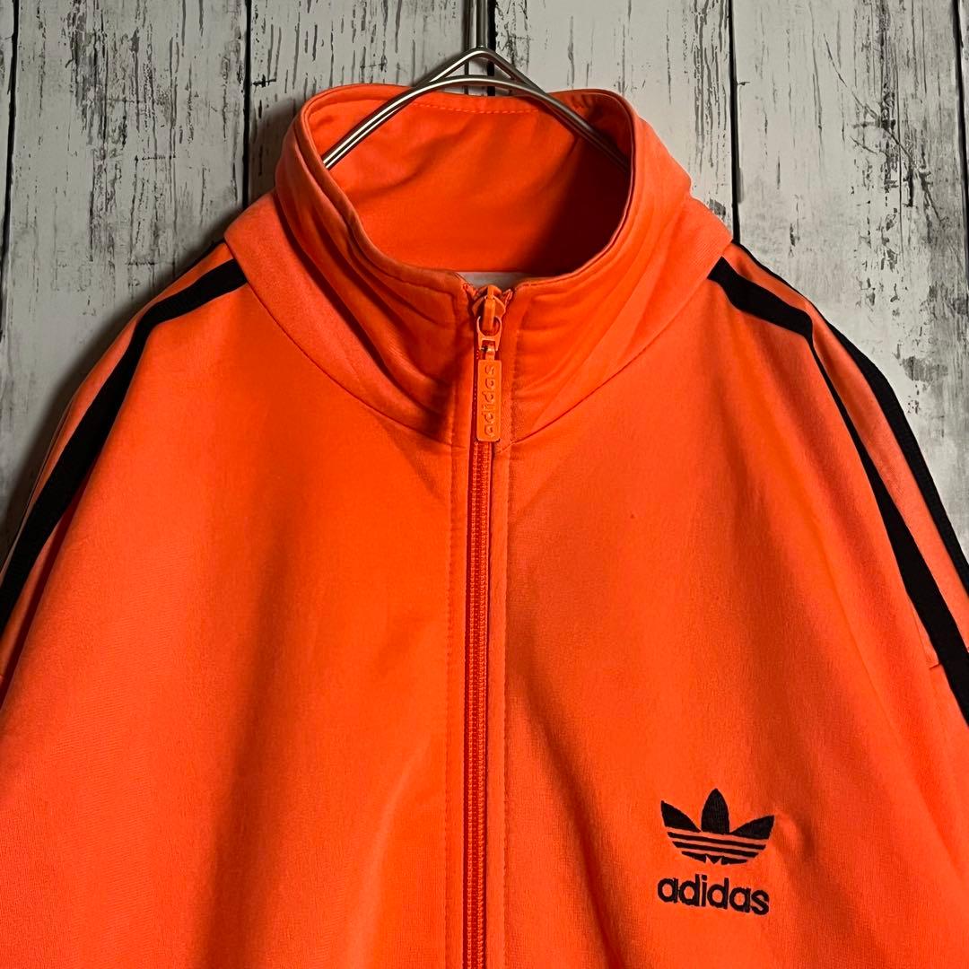 【人気】adidas 80sトラックジャケット刺繍ロゴ万国旗ファイヤーバードM