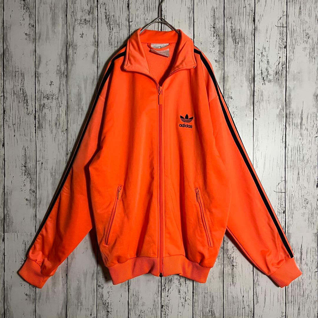 【人気】adidas 80sトラックジャケット刺繍ロゴ万国旗ファイヤーバードM