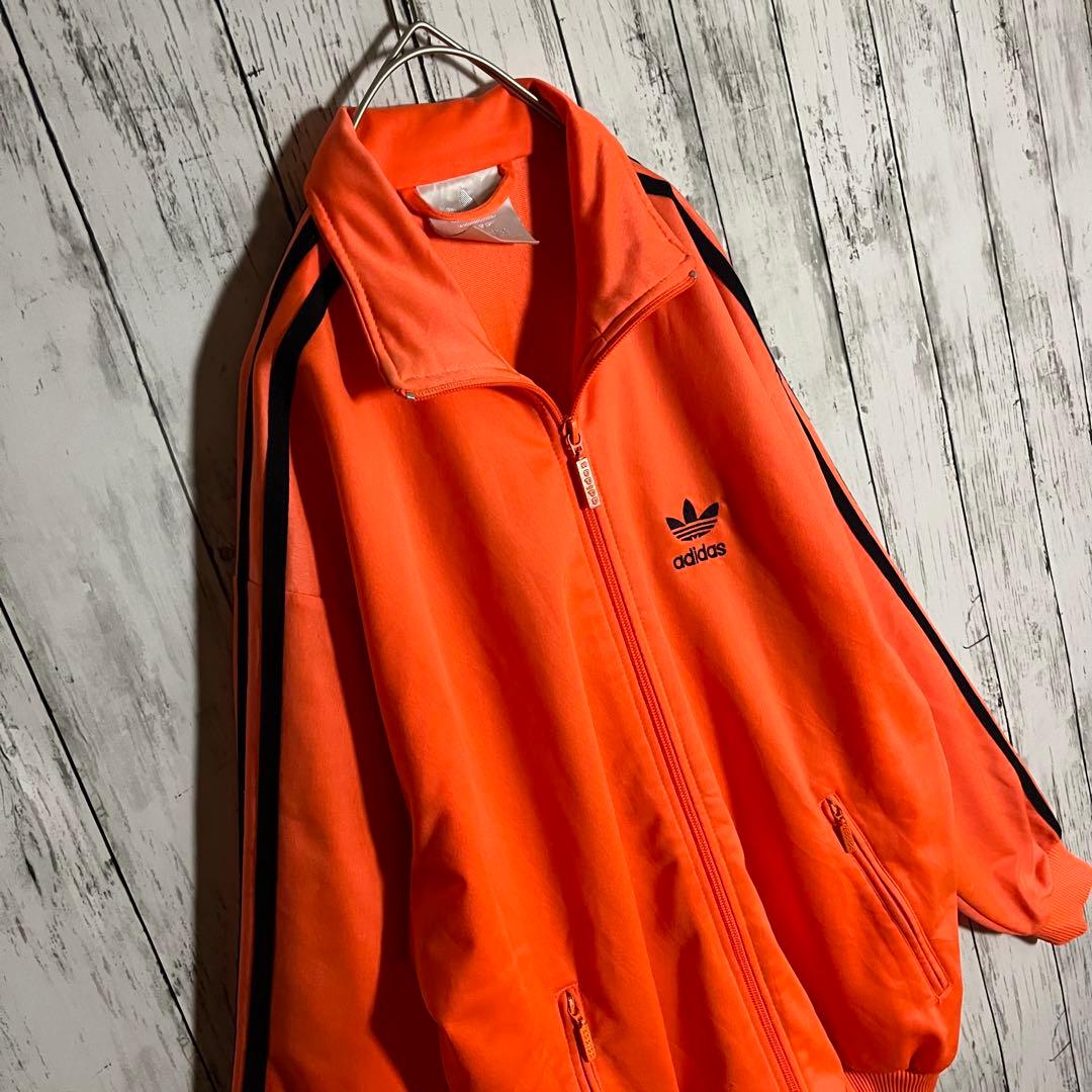 【人気】adidas 80sトラックジャケット刺繍ロゴ万国旗ファイヤーバードM