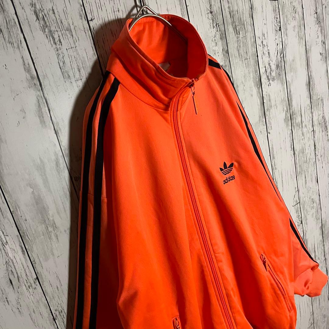 【人気】adidas 80sトラックジャケット刺繍ロゴ万国旗ファイヤーバードM