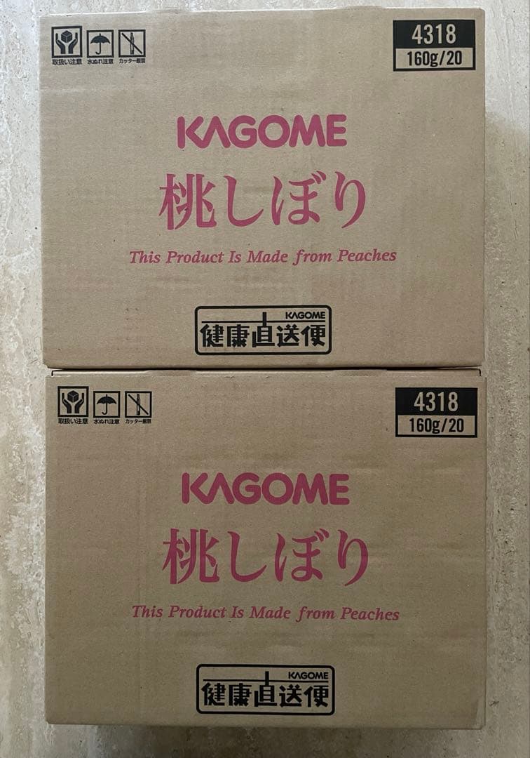 KAGOME 桃しぼり2025　旬の白桃ジュース　40缶