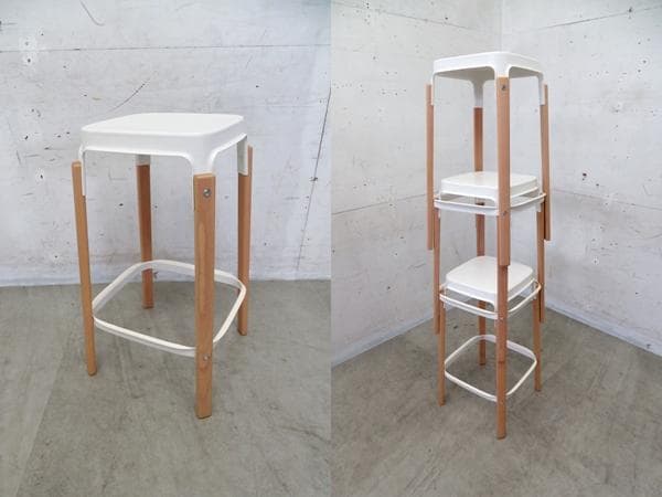 展示品■Magis/マジス■スチールウッドスツール■3脚セット■26万円■