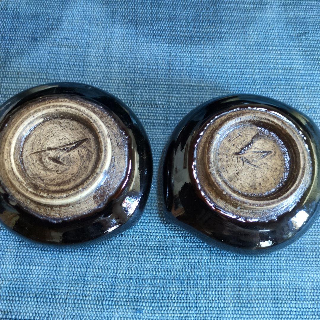 山口正文さんの黒織部お椀3点