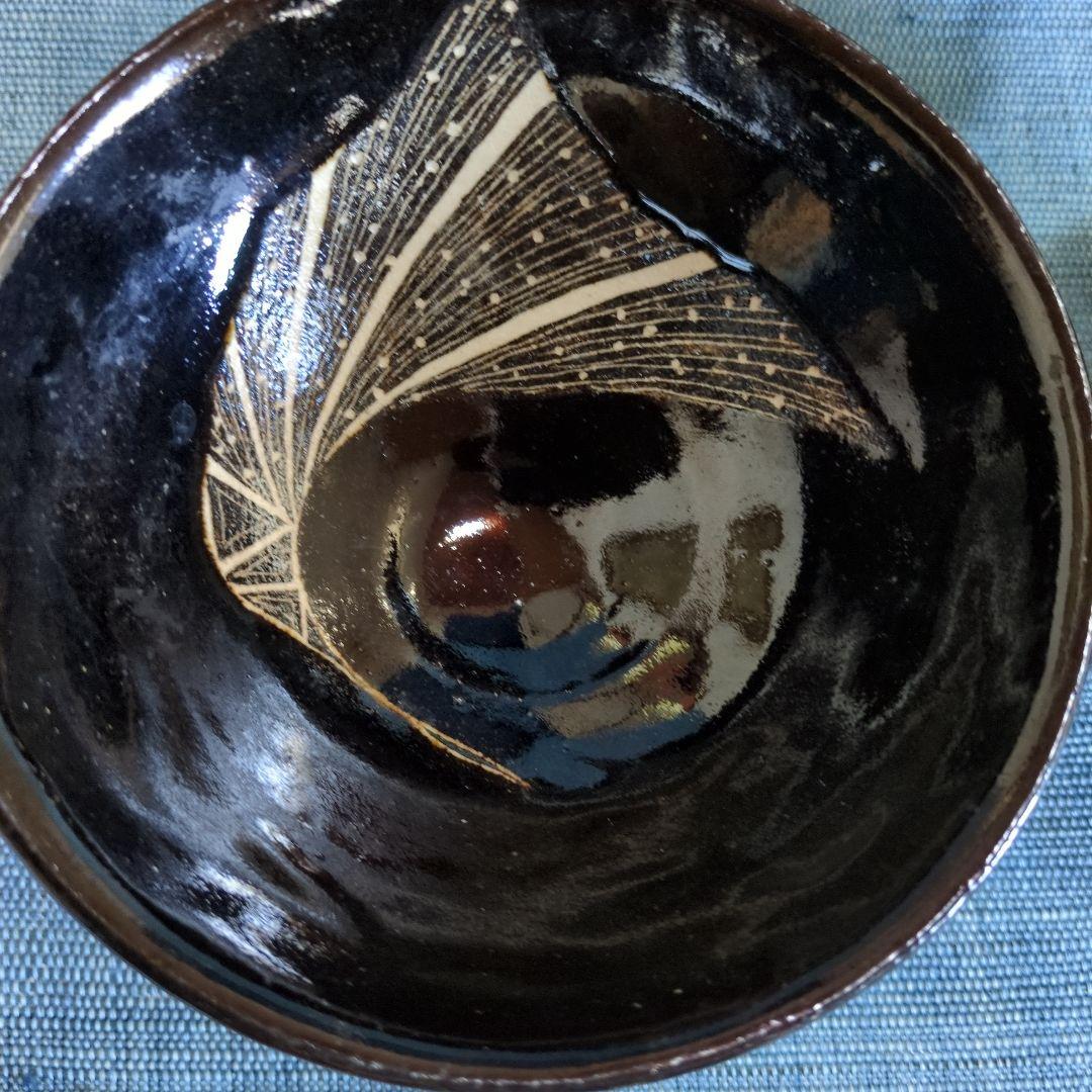 山口正文さんの黒織部お椀3点