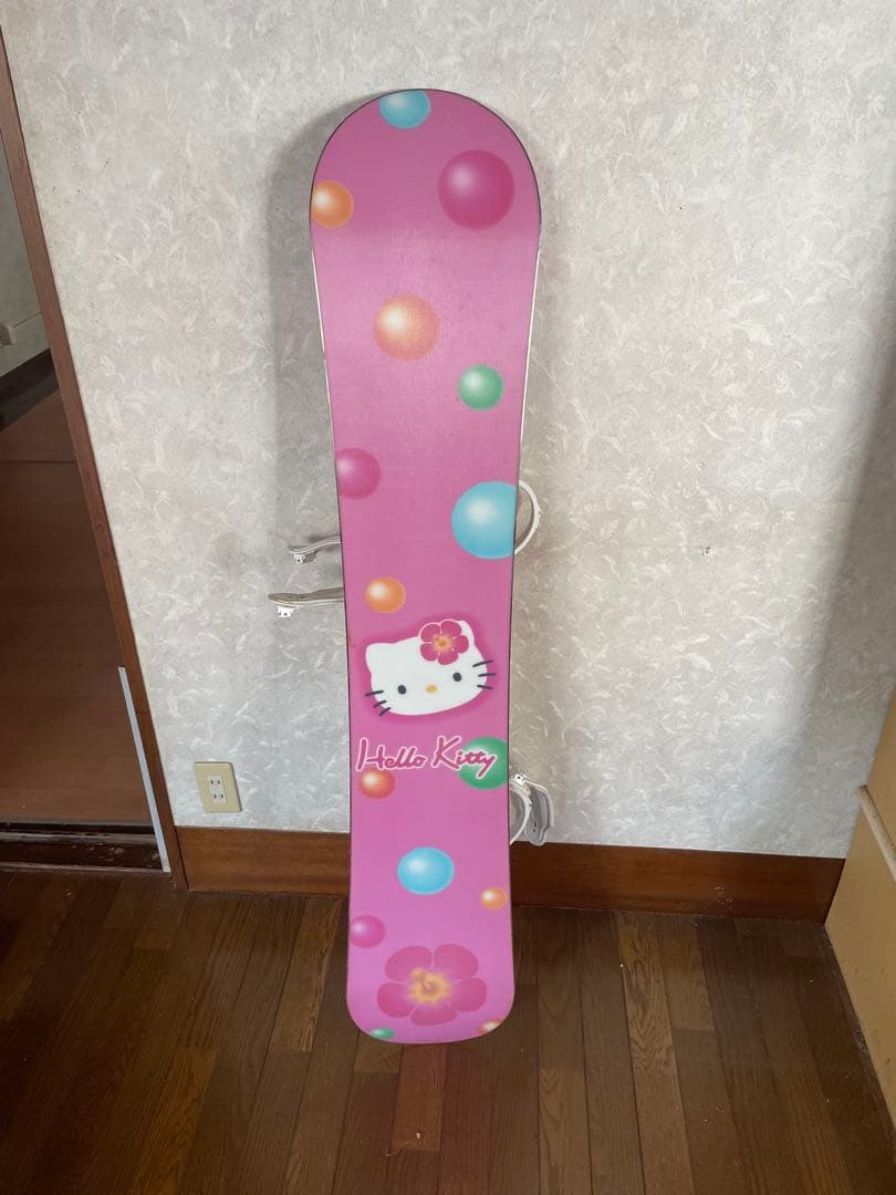 Hello Kitty スノーボード バインディング付き
