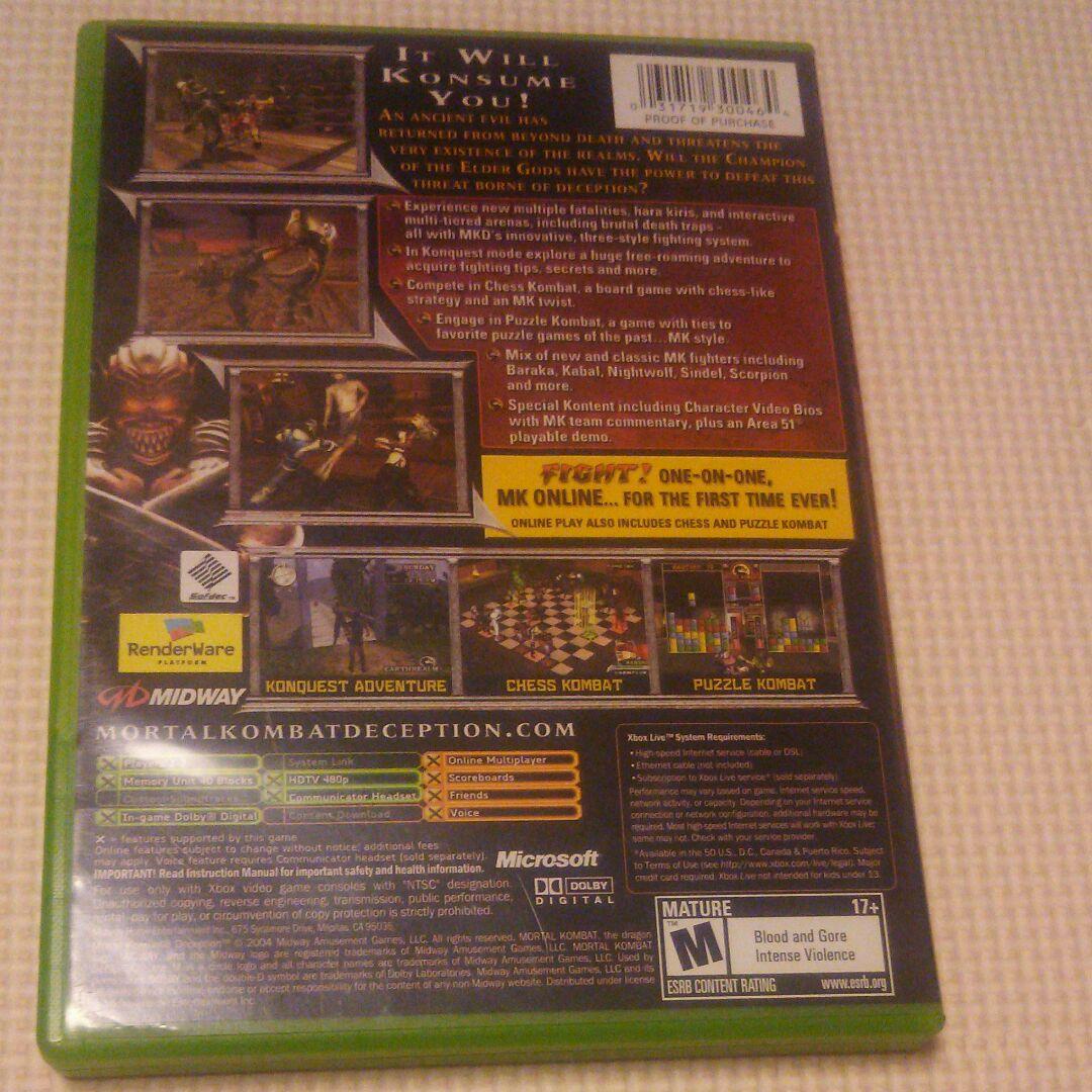 モータルコンバット ２枚セット (北米版) Xbox