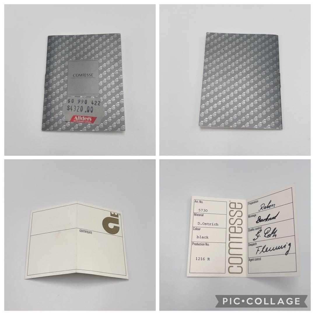 美品✨COMTESSE コンテス 2WEYショルダーバッグ　オーストリッチ　黒