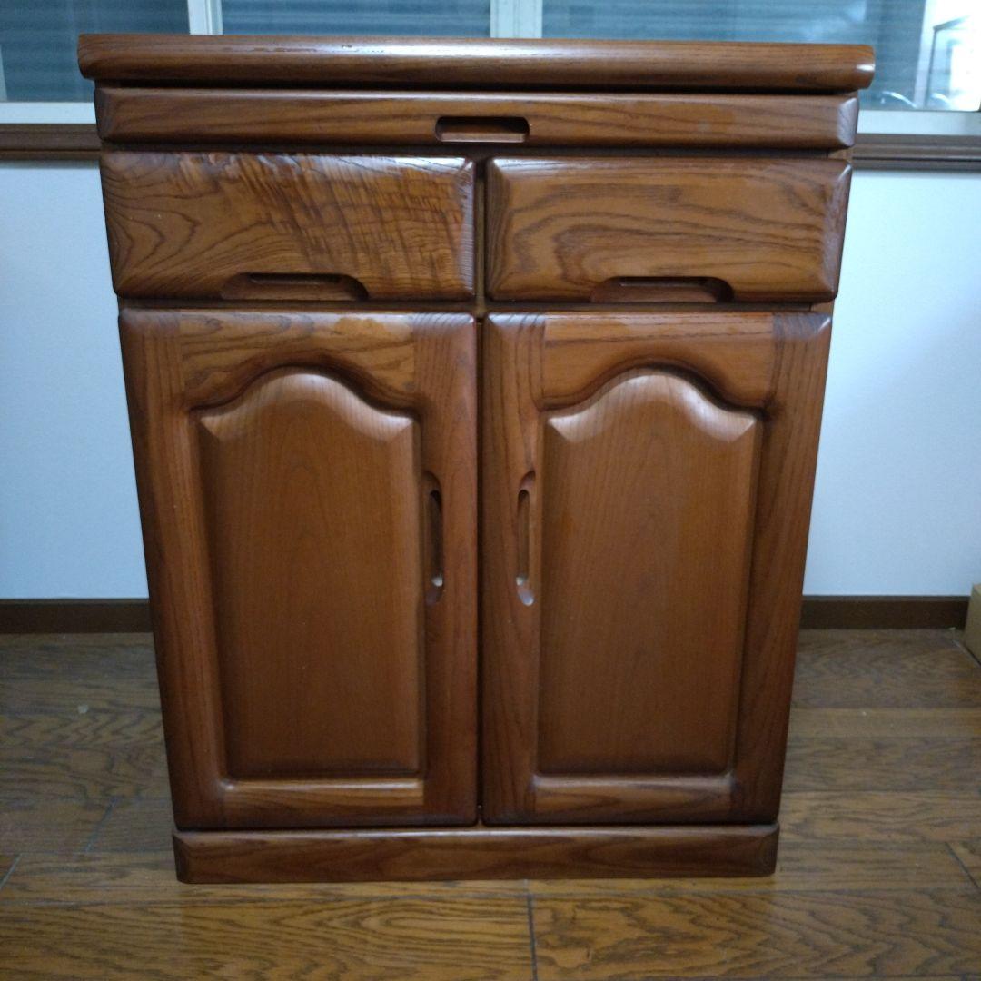 ハ*ル様 木製キャビネット 2引き出し スライドトップ