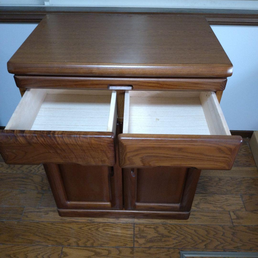 ハ*ル様 木製キャビネット 2引き出し スライドトップ