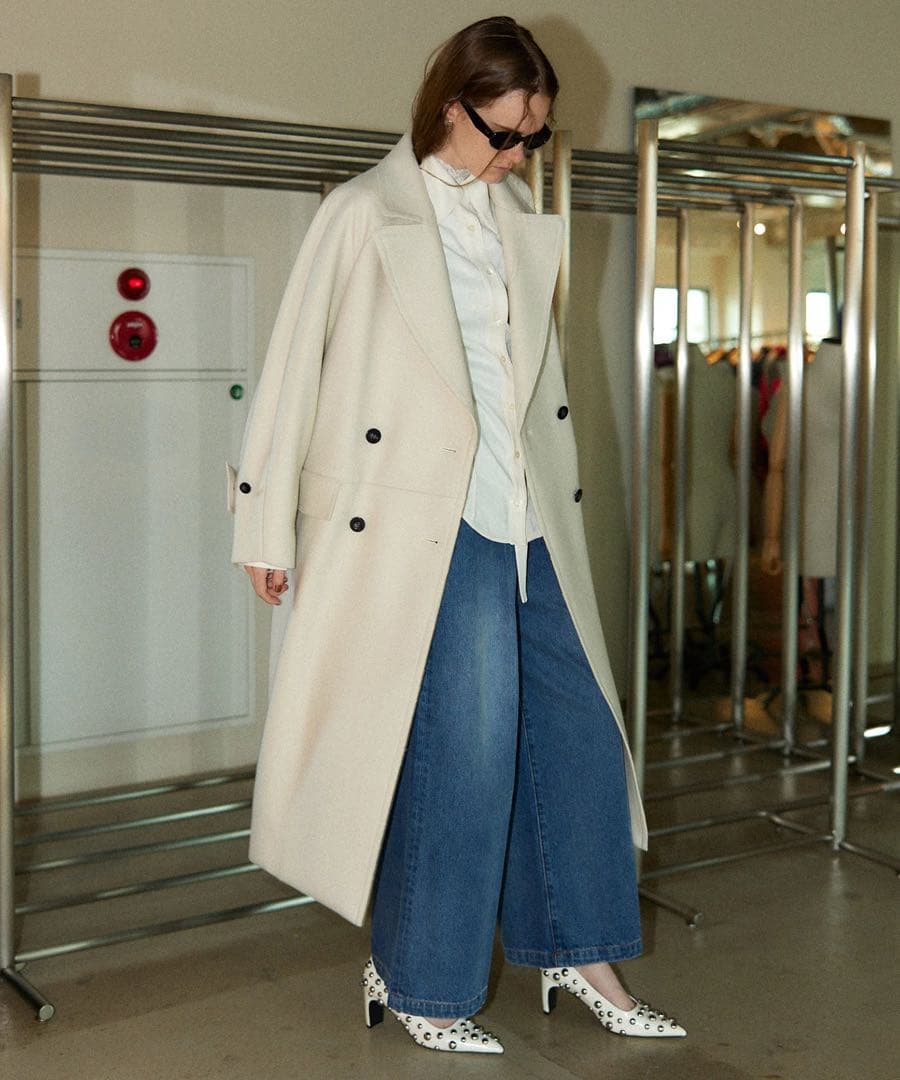 MAISON SPECIAL スーパー140メルトンオーバーコート 佐々木希着用