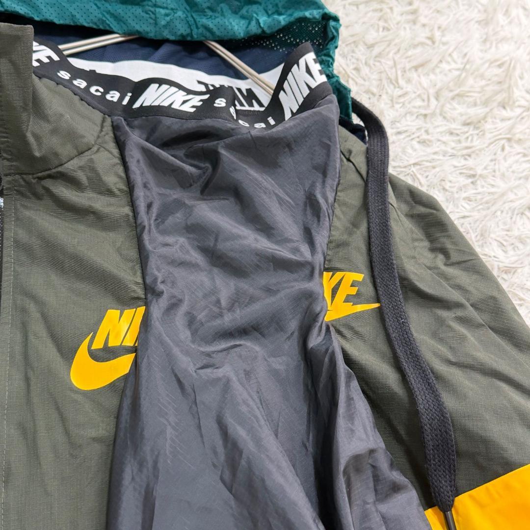 16980✨NIKE sacai 再構築 ドッキング パーカー スカート ロゴ