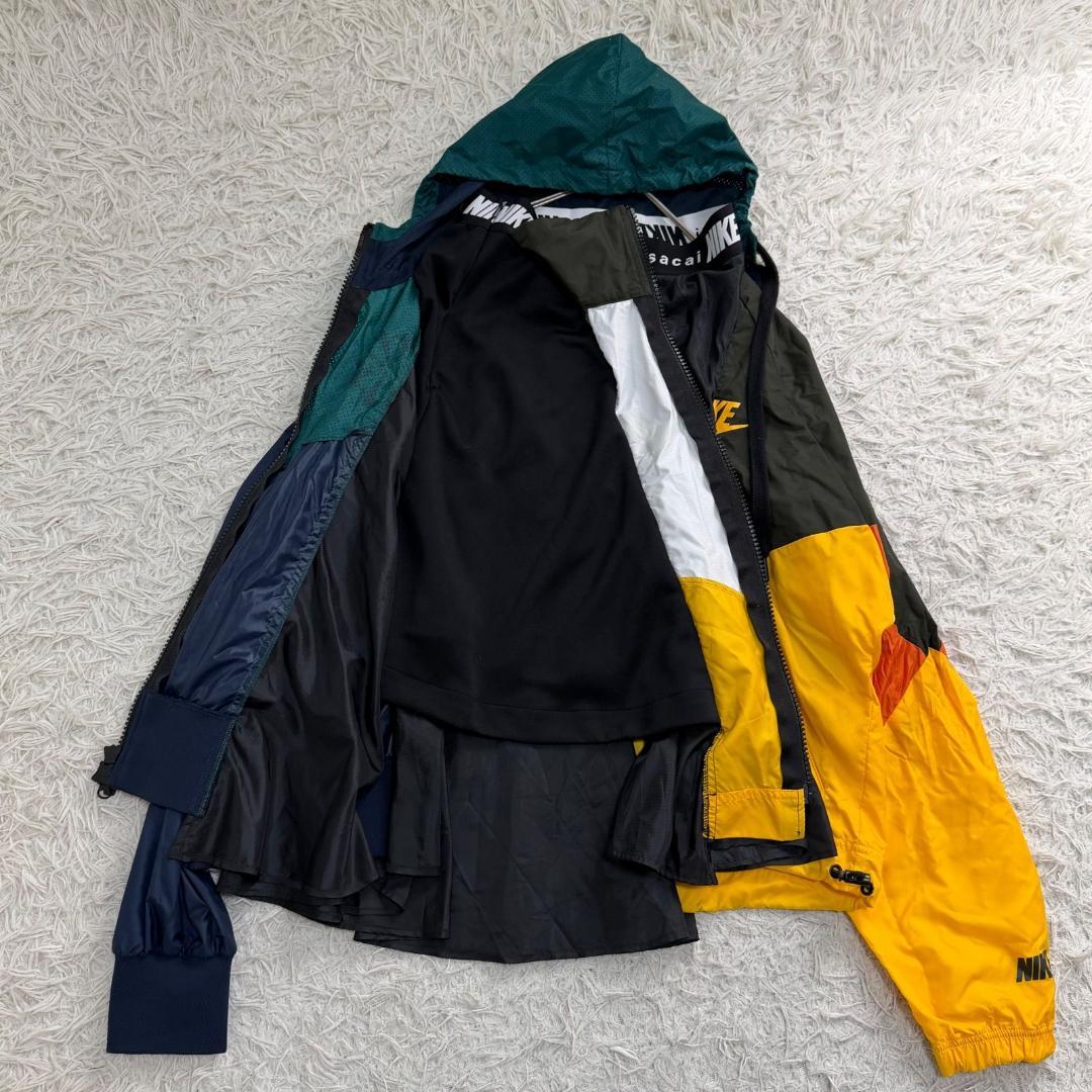 16980✨NIKE sacai 再構築 ドッキング パーカー スカート ロゴ