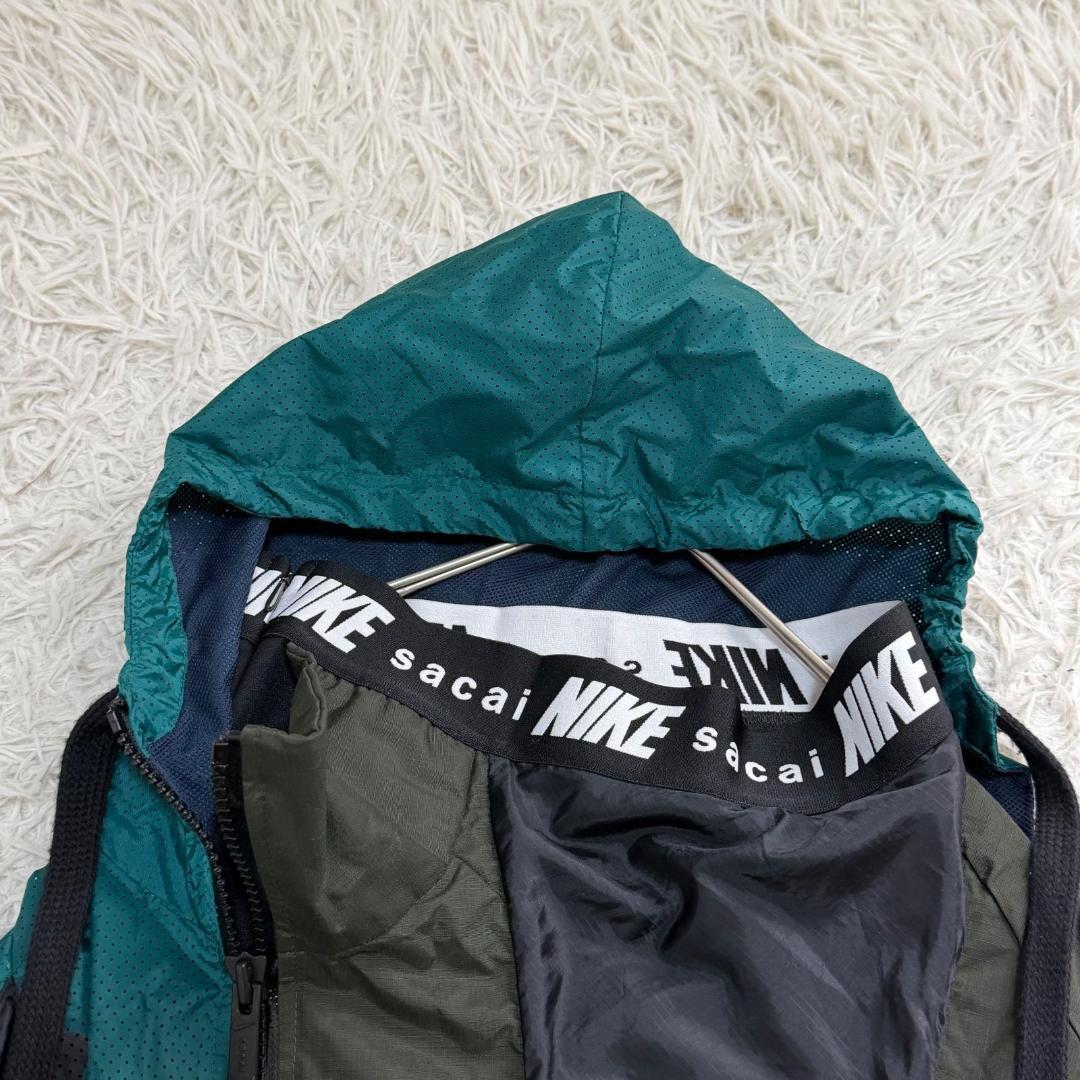 16980✨NIKE sacai 再構築 ドッキング パーカー スカート ロゴ