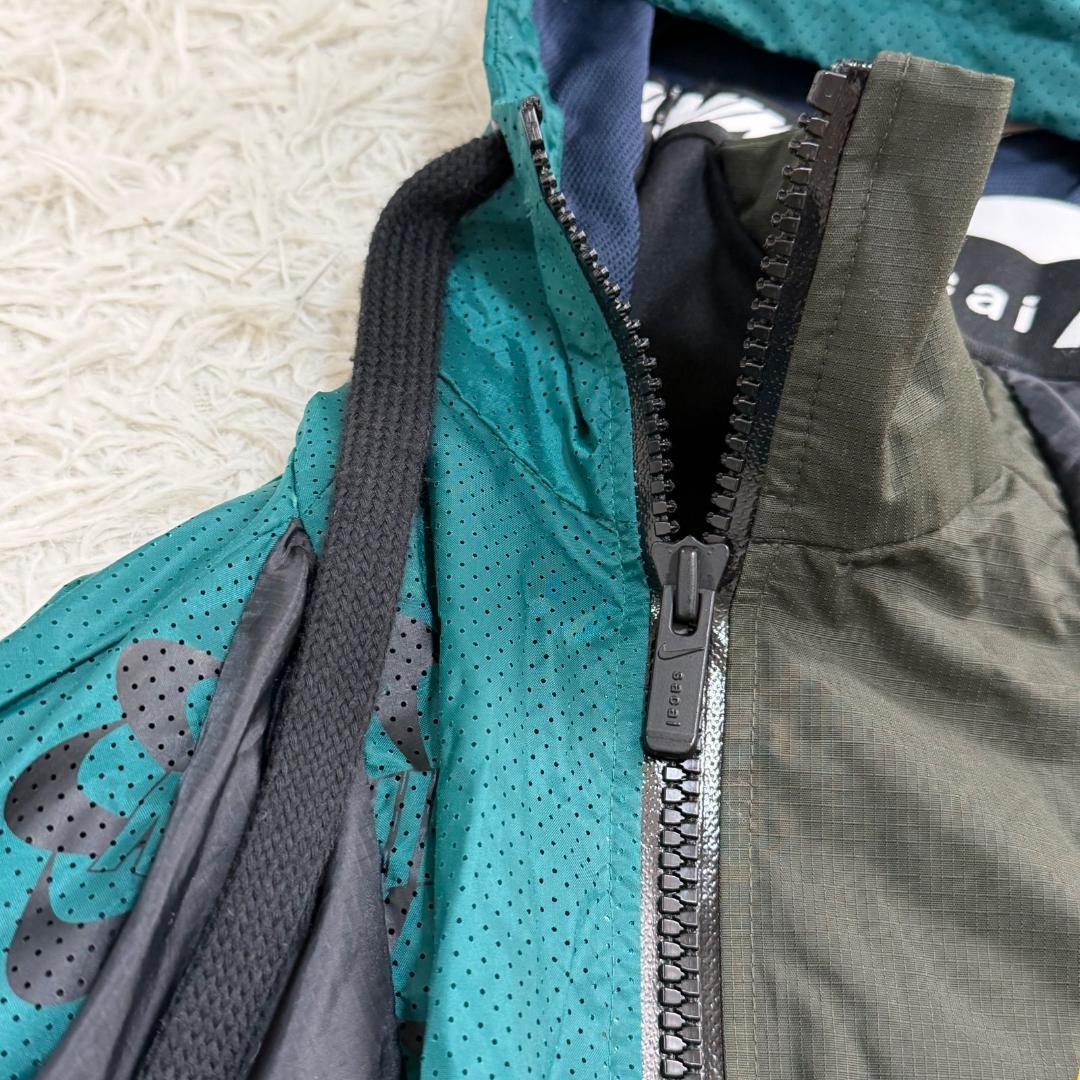 16980✨NIKE sacai 再構築 ドッキング パーカー スカート ロゴ