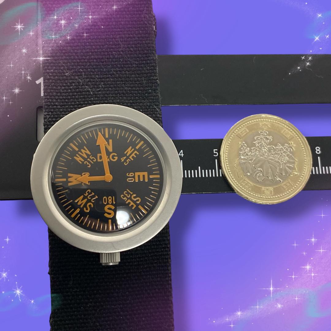 《希少 美品 稼働品》 D&G メンズ腕時計 コンパスデザイン 防水 クオーツ