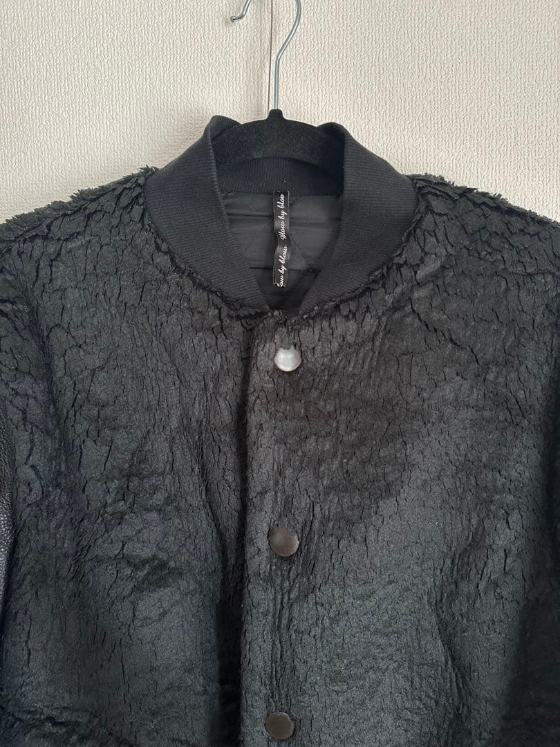 ジャケット・アウター leather switch crush boa stadium jacket