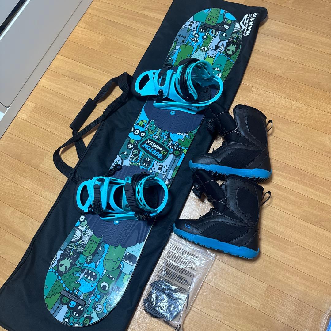 4点セット Burton 120cm バートン 板 ビンディング ブーツおまけ有