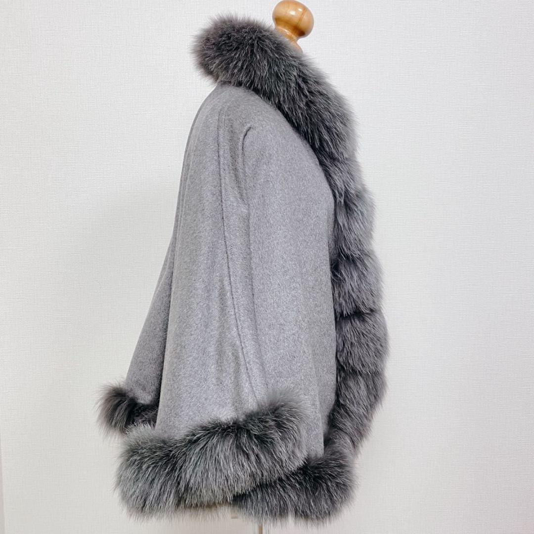 美品 SAGA FURS サガファーズ カシミア100 フォックス ラビット