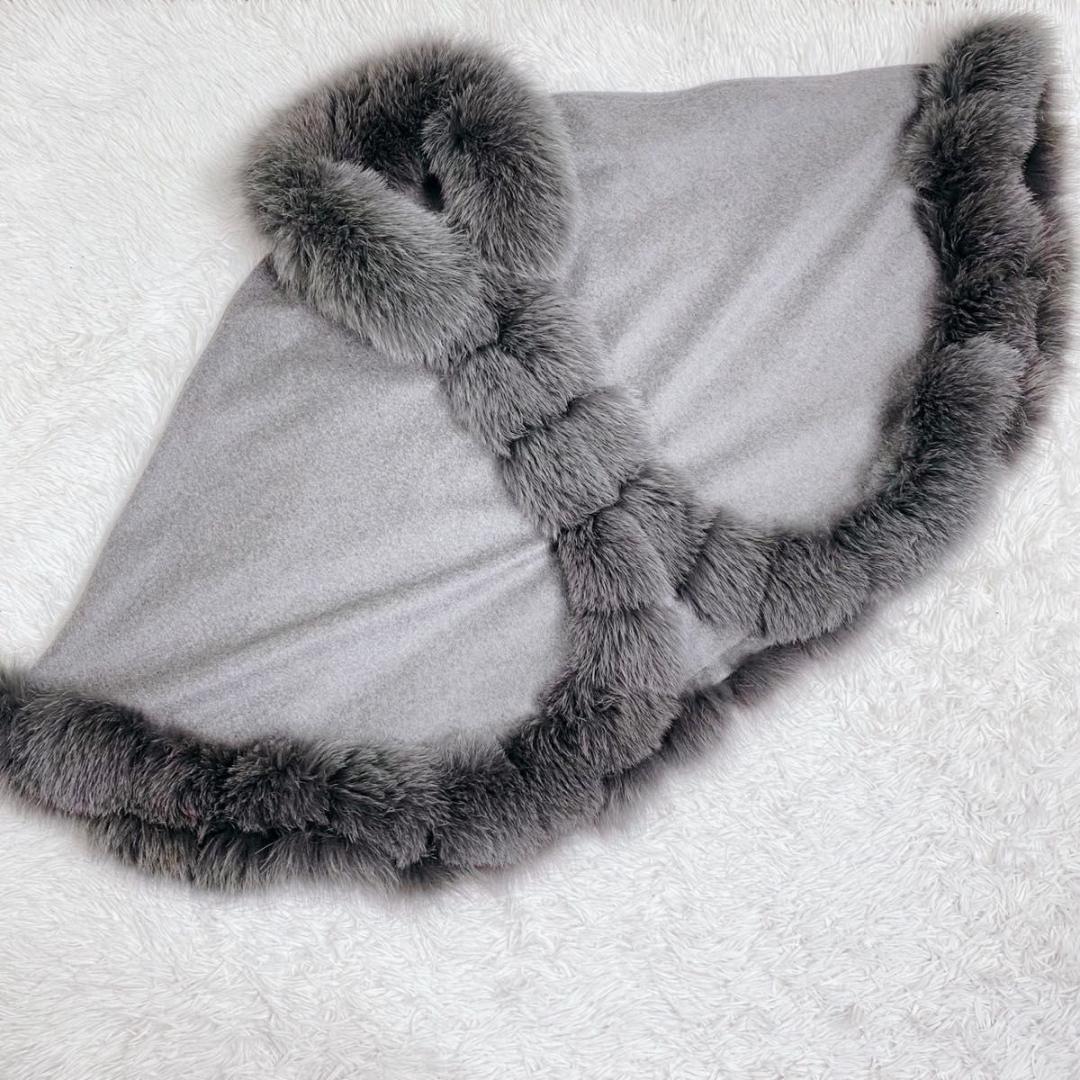 美品 SAGA FURS サガファーズ カシミア100 フォックス ラビット