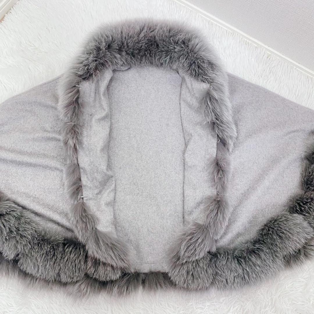 美品 SAGA FURS サガファーズ カシミア100 フォックス ラビット