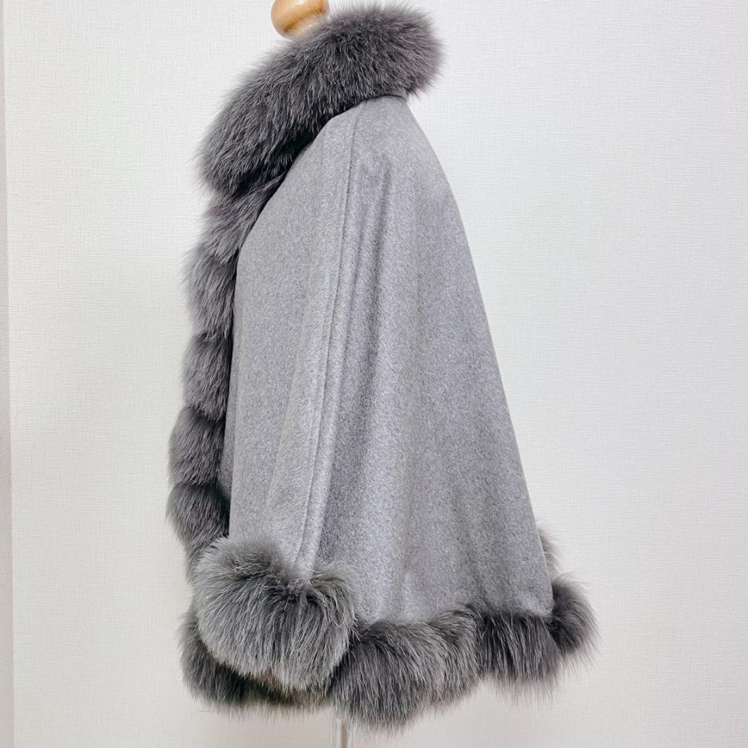 美品 SAGA FURS サガファーズ カシミア100 フォックス ラビット