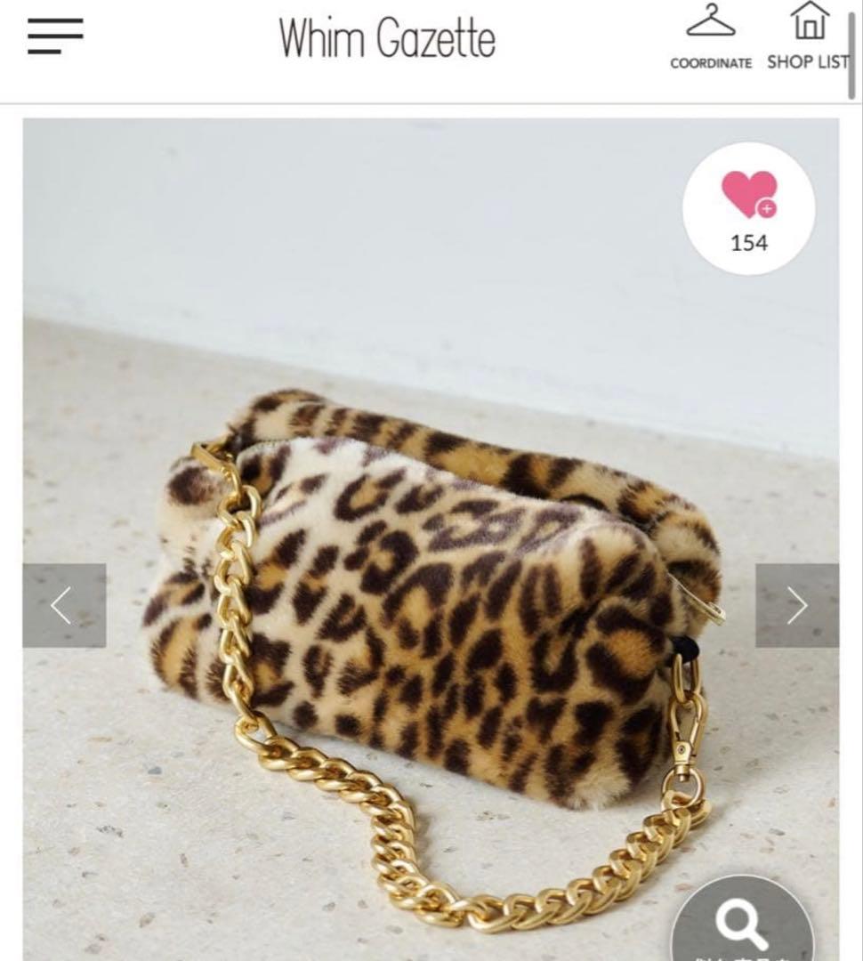 Whim Gazette レオパードファー　バッグ