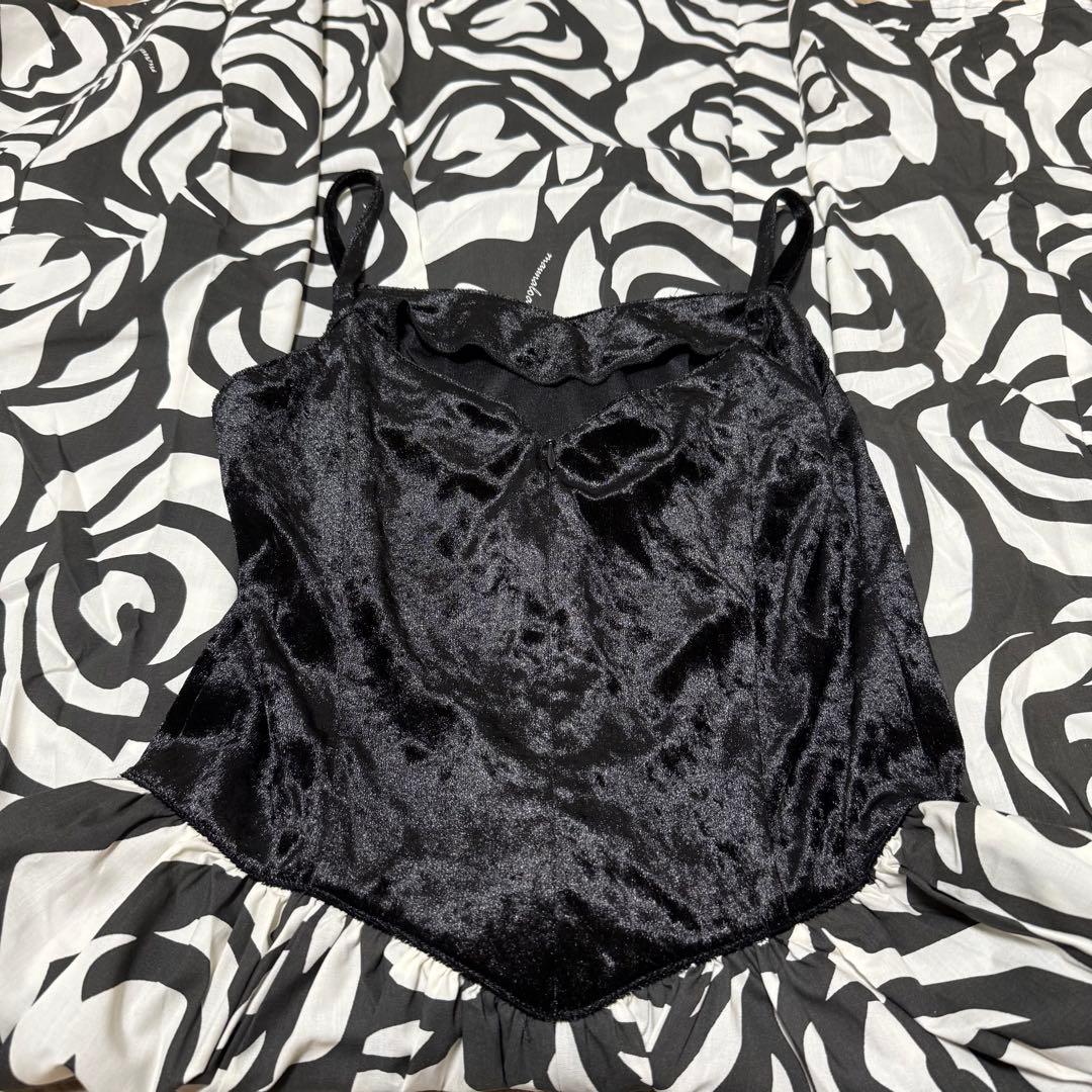 フラダンス　Maunaloa バラ柄 フラダンスドレス　ワンピース　ベロア