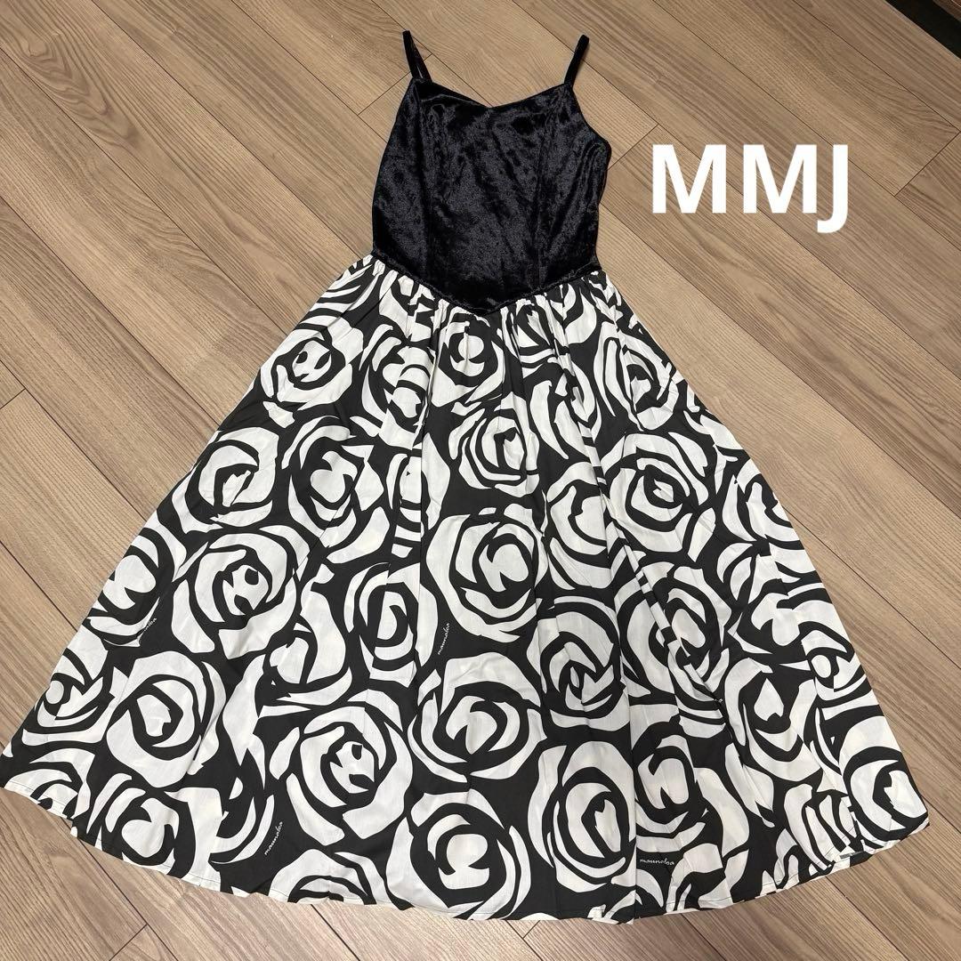 フラダンス　Maunaloa バラ柄 フラダンスドレス　ワンピース　ベロア