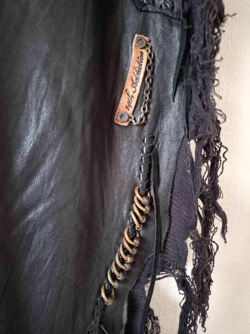 14th addiction 別注アンバーカスタムムートンレザーストール