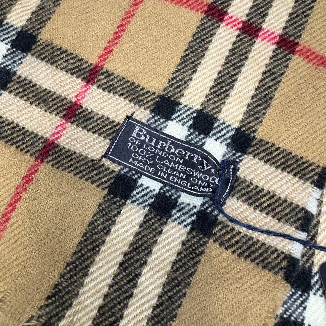 新品　未使用　バーバリー　ノバチェック　ウール　マフラー　ベージュ