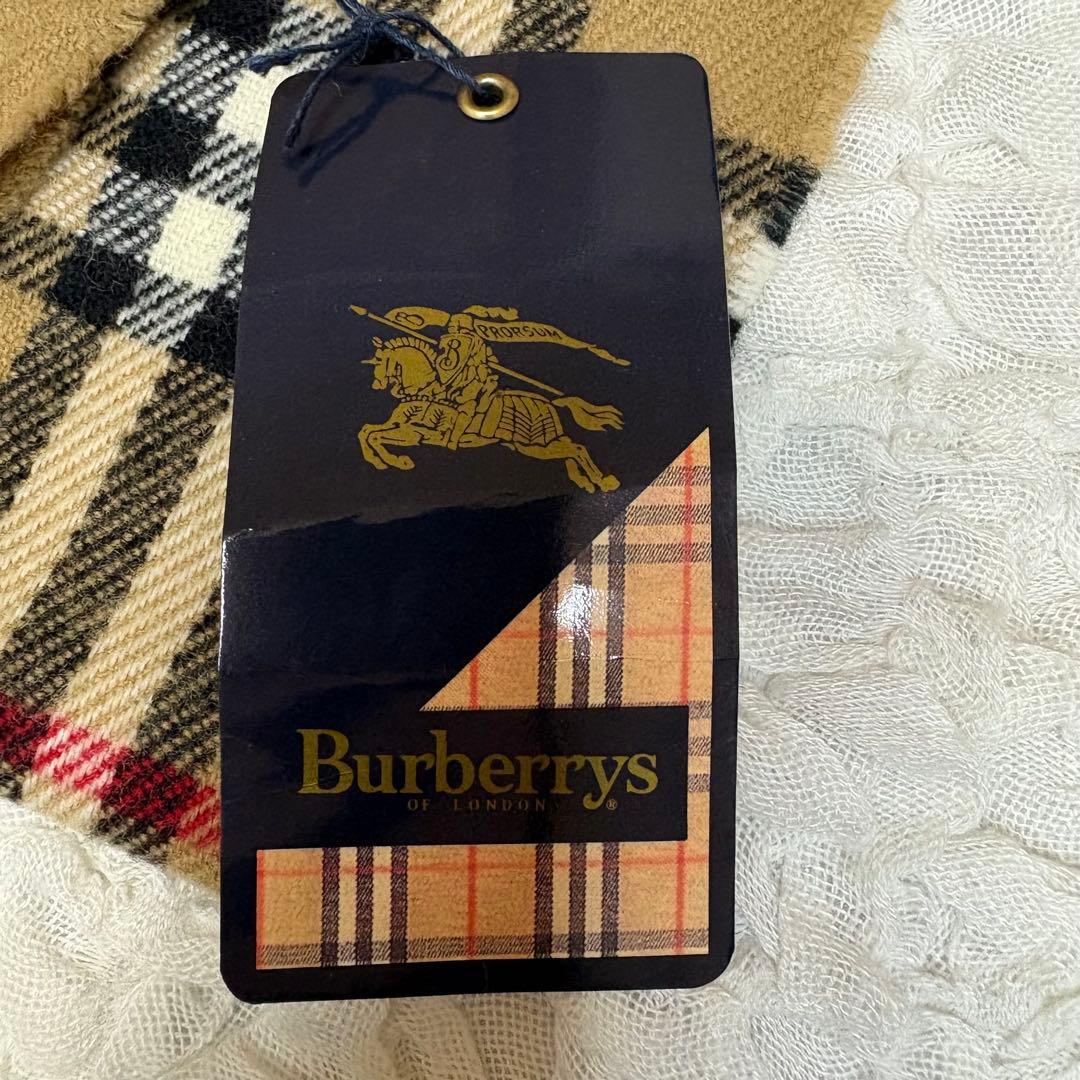 新品　未使用　バーバリー　ノバチェック　ウール　マフラー　ベージュ