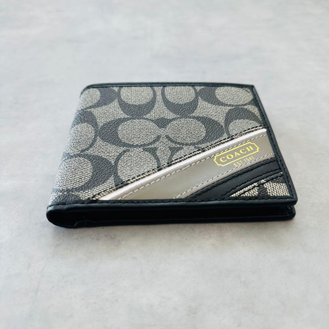 未使用✨COACH ヘリテージ ストライプ  ウォレット 二つ折り財布