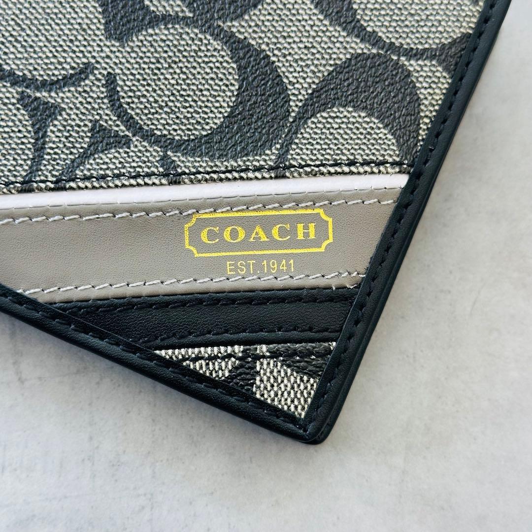 未使用✨COACH ヘリテージ ストライプ  ウォレット 二つ折り財布