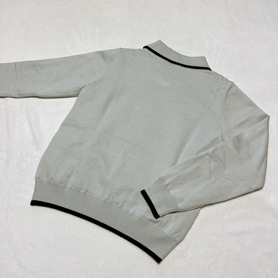 新品　マルボン　malbon　ゴルフ　裏地付ニット　グレー　M　レディース