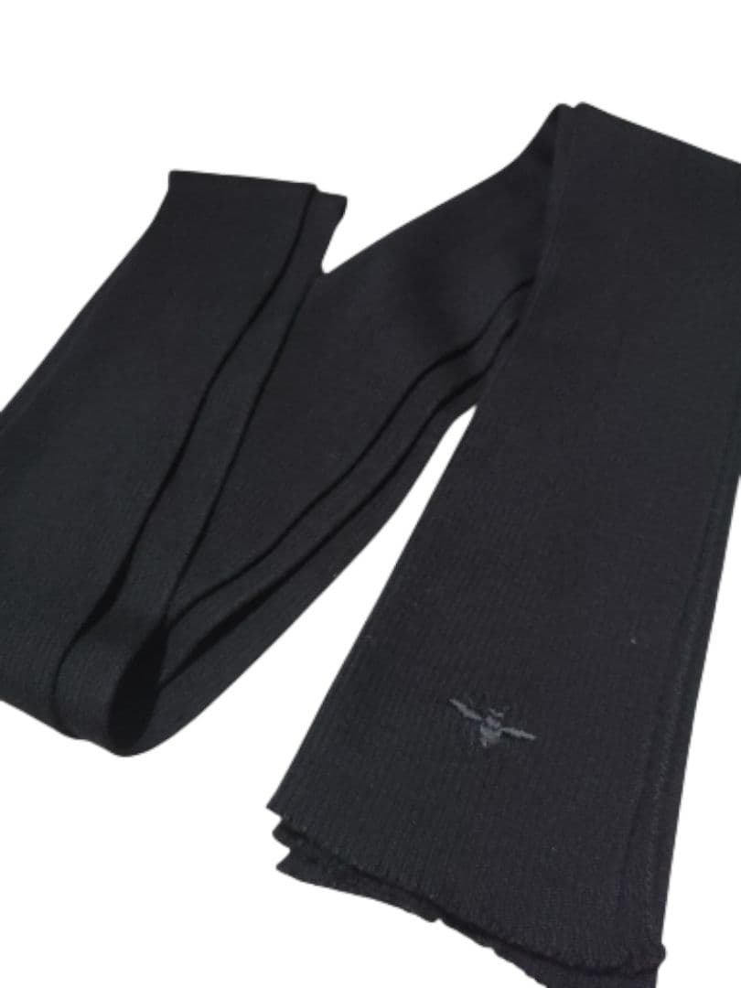 Dior Homme ブラック ウールマフラー