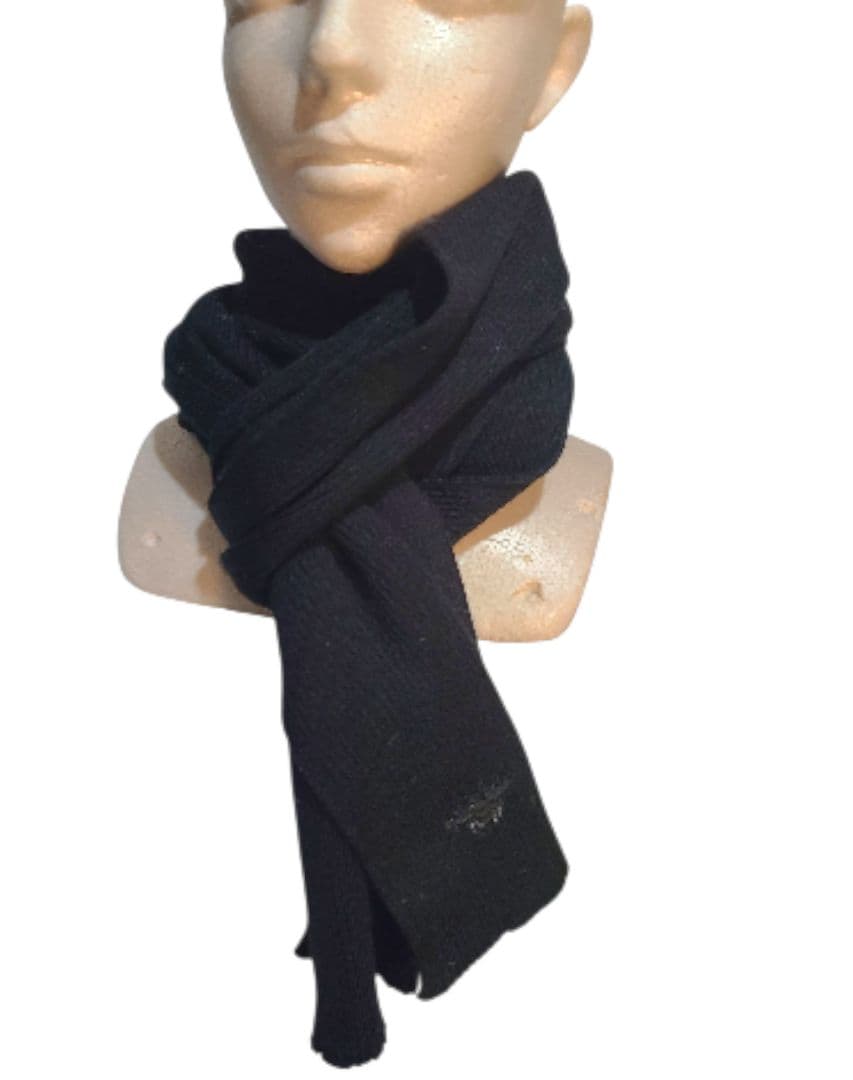 Dior Homme ブラック ウールマフラー
