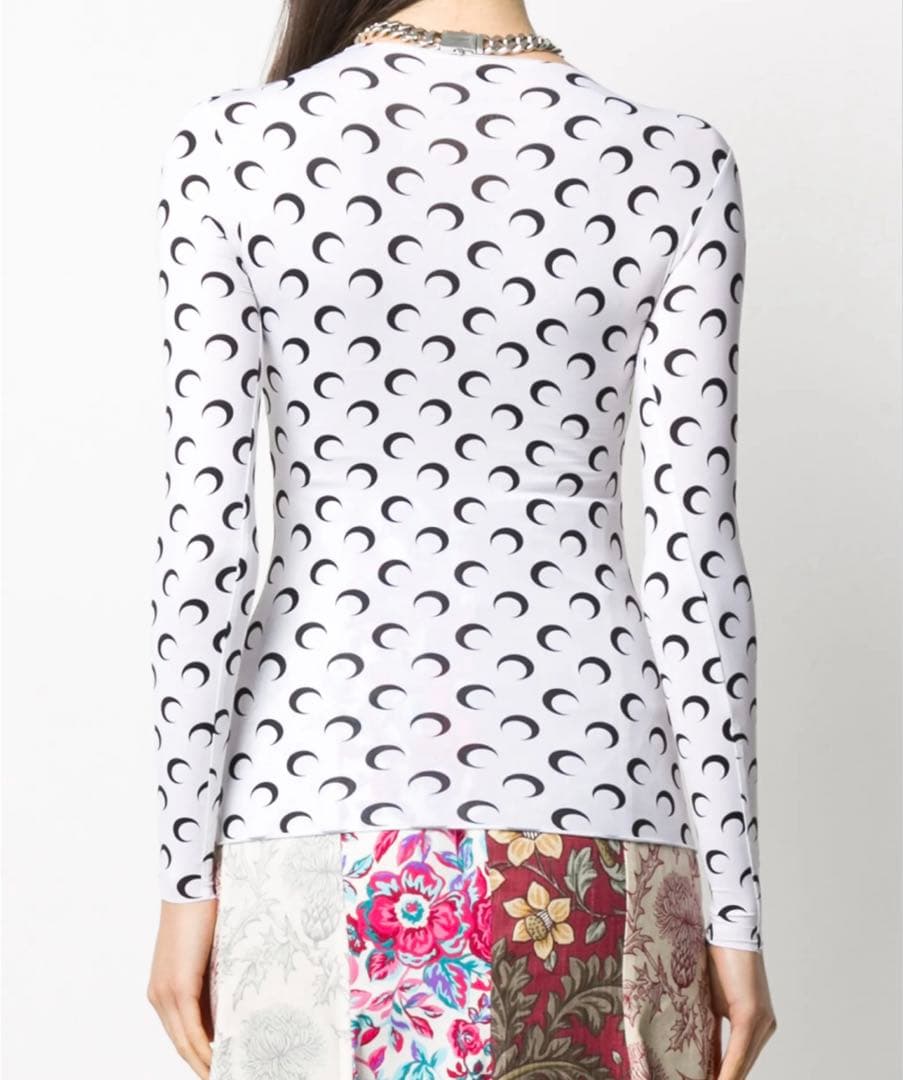 ナ　MARINE SERREマリーンセルmoonプリント長袖トップス収納袋