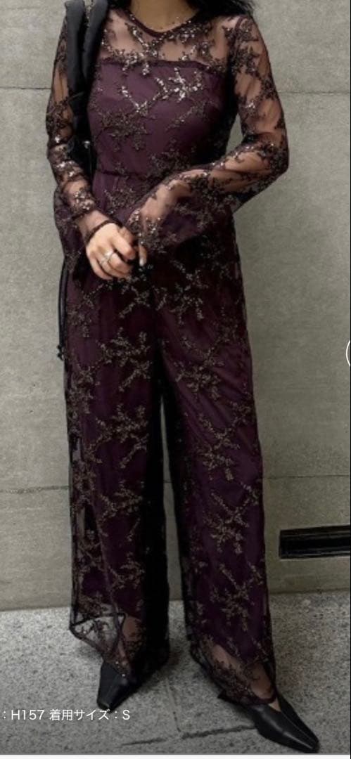 サロペット・オーバーオール・オールインワン AMERI SPANGLE LACE ROMPERS