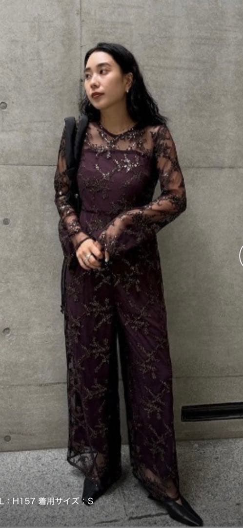 サロペット・オーバーオール・オールインワン AMERI SPANGLE LACE ROMPERS